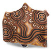 Australia Aboriginal Hooded Blanket - Dot Patterns From Indigenous Australian Culture (Brown) Hooded Blanket