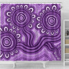 Australia Aboriginal Shower Curtain - Dot Patterns From Indigenous Australian Culture (Purple) Shower Curtain