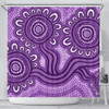 Australia Aboriginal Shower Curtain - Dot Patterns From Indigenous Australian Culture (Purple) Shower Curtain