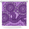 Australia Aboriginal Shower Curtain - Dot Patterns From Indigenous Australian Culture (Purple) Shower Curtain