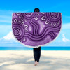Australia Aboriginal Beach Blanket - Dot Patterns From Indigenous Australian Culture (Purple) Beach Blanket
