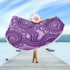 Australia Aboriginal Beach Blanket - Dot Patterns From Indigenous Australian Culture (Purple) Beach Blanket