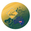 Australia Australia Day Round Rug - Australia Coat Of Arms Kangaroo And Koala Sign Round Rug