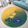 Australia Australia Day Round Rug - Australia Coat Of Arms Kangaroo And Koala Sign Round Rug