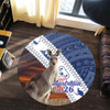 Australia Australia Day Round Rug - Kangaroo Happy Australia Day Aboriginal Pattern Round Rug