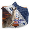 Australia Australia Day Hooded Blanket - Kangaroo Happy Australia Day Aboriginal Pattern Hooded Blanket