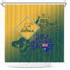 Australia Australia Day Shower Curtain - Australia Coat Of Arms Kangaroo And Koala Sign Shower Curtain