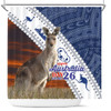 Australia Australia Day Shower Curtain - Kangaroo Happy Australia Day Aboriginal Pattern Shower Curtain