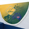 Australia Australia Day Beach Blanket - Australia Coat Of Arms Kangaroo And Koala Sign Beach Blanket