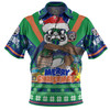 New Zealand Warriors Christmas Custom Polo Shirt - Warriors Santa Aussie Big Things Polo Shirt
