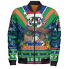 New Zealand Warriors Christmas Custom Bomber Jacket - Warriors Santa Aussie Big Things Bomber Jacket