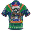 New Zealand Warriors Christmas Custom Zip Polo Shirt - Warriors Santa Aussie Big Things Zip Polo Shirt