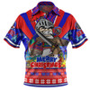 Newcastle Knights Christmas Custom Polo Shirt - Newcastle Knights Santa Aussie Big Things Polo Shirt