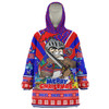 Newcastle Knights Christmas Custom Snug Hoodie - Newcastle Knights Santa Aussie Big Things Snug Hoodie