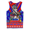 Newcastle Knights Christmas Custom Men Singlet - Newcastle Knights Santa Aussie Big Things Men Singlet