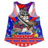 Newcastle Knights Christmas Custom Women Racerback Singlet - Newcastle Knights Santa Aussie Big Things Women Racerback Singlet