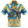 Gold Coast Titans Christmas Custom Polo Shirt - Gold Coast Titans Santa Aussie Big Things Polo Shirt