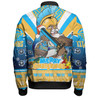 Gold Coast Titans Christmas Custom Bomber Jacket - Gold Coast Titans Santa Aussie Big Things Bomber Jacket