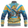 Gold Coast Titans Christmas Custom Baseball Jacket - Gold Coast Titans Santa Aussie Big Things Baseball Jacket