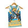 Gold Coast Titans Christmas Custom Men Singlet - Gold Coast Titans Santa Aussie Big Things Men Singlet