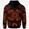 Australia Aboriginal Inspired Custom Hoodie - Aboriginal Inspired Lizard With Dot Painting Pattern