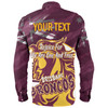 Brisbane Broncos Long Sleeve Shirt - Happy Australia Day We Are One And Free