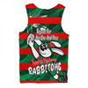 South Sydney Rabbitohs Men Singlet - Happy Australia Day We Are One And Free