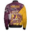 Brisbane Broncos Bomber Jacket - Happy Australia Day We Are One And Free V2