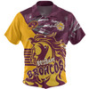 Brisbane Broncos Hawaiian Shirt - Happy Australia Day We Are One And Free V2