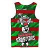 South Sydney Rabbitohs Men Singlet - Happy Australia Day We Are One And Free V2