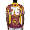 Brisbane Broncos Custom Rugby Jersey - Go Mighty Broncos Indigenous Art Personalised Player Name And Number