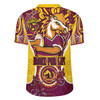 Brisbane Broncos Custom Rugby Jersey - Go Mighty Broncos Indigenous Art Personalised Player Name And Number