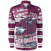 Manly Warringah Sea Eagles Long Sleeve Shirt - Happy Australia Day We Are One And Free