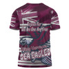 Manly Warringah Sea Eagles T-Shirt - Happy Australia Day We Are One And Free