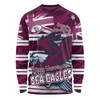 Manly Warringah Sea Eagles Long Sleeve T-shirt - Happy Australia Day We Are One And Free