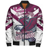 Manly Warringah Sea Eagles Bomber Jacket - Happy Australia Day We Are One And Free V2