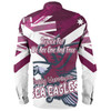 Manly Warringah Sea Eagles Long Sleeve Shirt - Happy Australia Day We Are One And Free V2