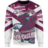Manly Warringah Sea Eagles Sweatshirt - Happy Australia Day We Are One And Free V2