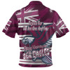 Manly Warringah Sea Eagles Polo Shirt - Happy Australia Day We Are One And Free