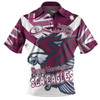 Manly Warringah Sea Eagles Polo Shirt - Happy Australia Day We Are One And Free V2