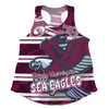 Manly Warringah Sea Eagles Women Racerback Singlet - Happy Australia Day We Are One And Free
