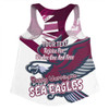 Manly Warringah Sea Eagles Women Racerback Singlet - Happy Australia Day We Are One And Free V2