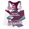 Manly Warringah Sea Eagles Women Racerback Singlet - Happy Australia Day We Are One And Free V2