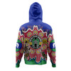 Australia Torres Strait Islands Custom Hoodie - Torres Strait Islanders Dhari With Goannas And Dot Art Reunion Hoodie