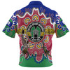 Australia Torres Strait Islands Custom Hawaiian Shirt - Torres Strait Islanders Dhari With Goannas And Dot Art Reunion Hawaiian Shirt
