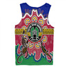 Australia Torres Strait Islands Custom Men Singlet - Torres Strait Islanders Dhari With Goannas And Dot Art Reunion Men Singlet