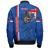 Newcastle Knights Bomber Jacket - Happy Australia Day Flag Scratch Style