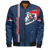 Sydney Roosters Bomber Jacket - Happy Australia Day Flag Scratch Style