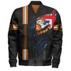 Wests Tigers Bomber Jacket - Happy Australia Day Flag Scratch Style