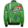 Canberra Raiders Bomber Jacket - Happy Australia Day Flag Scratch Style